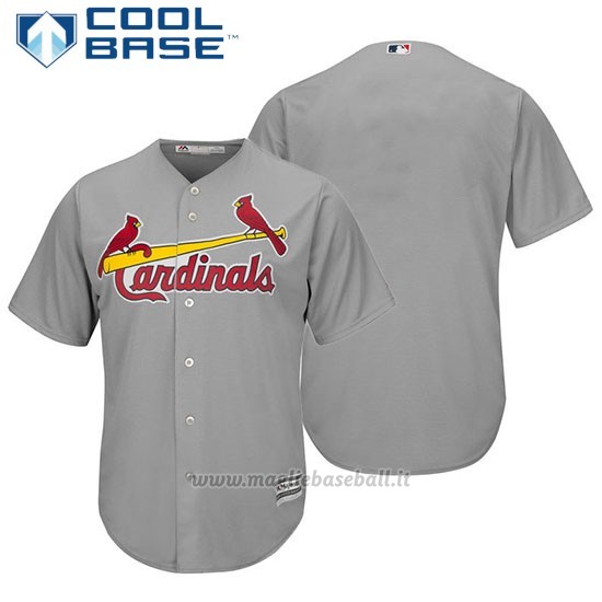 Maglia Baseball Uomo St. Louis Cardinals Grigio Cool Base Autentico Collezione